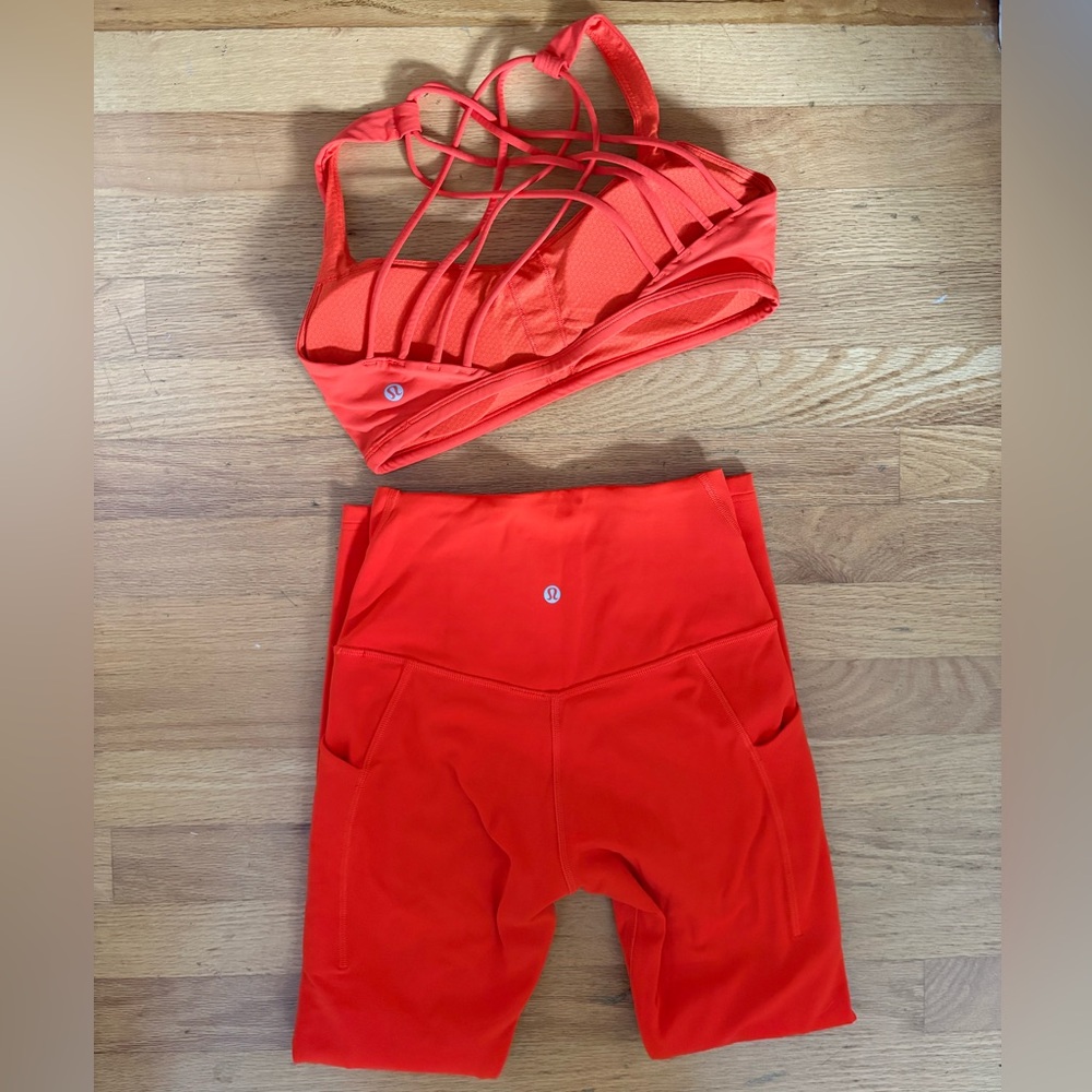 Lululemon sonic orange set